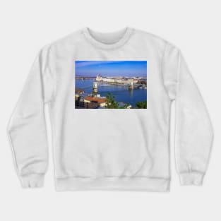 Looking across the Danube to Pest from Buda Crewneck Sweatshirt